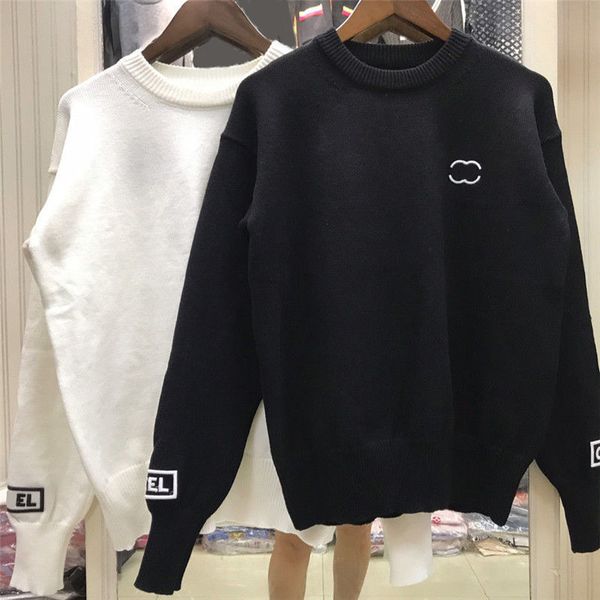 womens sweaters designer women pullover knitted embroidery print sweater classic knitting autumn jumoers s-xl, White;black
womens sweaters designer women pullover knitted embroidery print sweater classic knitting autumn jumoers s-xl, White;black