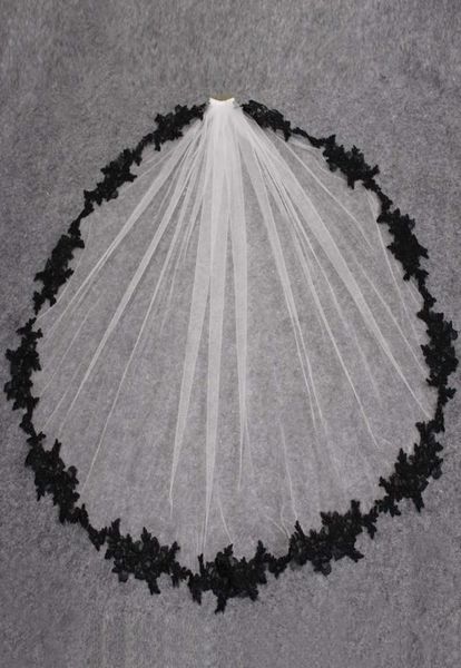 bridal veils black lace appliques white ivory tulle short wedding one layer veil with comb accessories veu de noiva6875685
bridal veils black lace appliques white ivory tulle short wedding one layer veil with comb accessories veu de noiva6875685