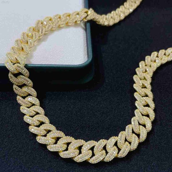 luxury gold color cuban chain 14mm baguette d color vvs moissanite custom silver hip hop iced out cuban necklace
luxury gold color cuban chain 14mm baguette d color vvs moissanite custom silver hip hop iced out cuban necklace