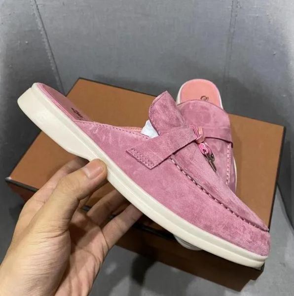 summer walk charms embellished suede slippers macaroon luxe mule shoes genuine leather casual slip on flats women luxury designers factory f, Black
summer walk charms embellished suede slippers macaroon luxe mule shoes genuine leather casual slip on flats women luxury designers factory f, Black