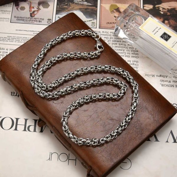 chrome heart s925 sterling silver italian three-dimensional woven necklace 6mm wide china-chic ethnic style versatile atmospheric silver jew, Black
chrome heart s925 sterling silver italian three-dimensional woven necklace 6mm wide china-chic ethnic style versatile atmospheric silver jew, Black