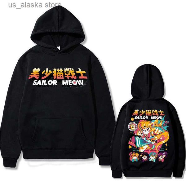 men's hoodies sweatshirts anime sailor meow graphic print hoodie men women funny cute kawaii sweatshirt woman fashion oversized hoodies, Black
men's hoodies sweatshirts anime sailor meow graphic print hoodie men women funny cute kawaii sweatshirt woman fashion oversized hoodies, Black