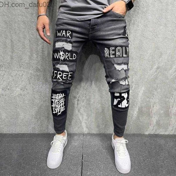 men's jeans men's jeans men pants slim fit fashion casual four seasons elastic patchwork letter ripped streetwear motorcycle denim, Blue
men's jeans men's jeans men pants slim fit fashion casual four seasons elastic patchwork letter ripped streetwear motorcycle denim, Blue