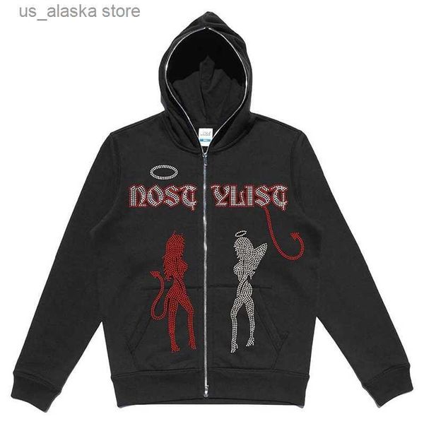men's hoodies sweatshirts y2k zip up hoodie anime rhinestone graphics woman goth sweatshirt sport coat pullover grunge long sleeve over, Black
men's hoodies sweatshirts y2k zip up hoodie anime rhinestone graphics woman goth sweatshirt sport coat pullover grunge long sleeve over, Black