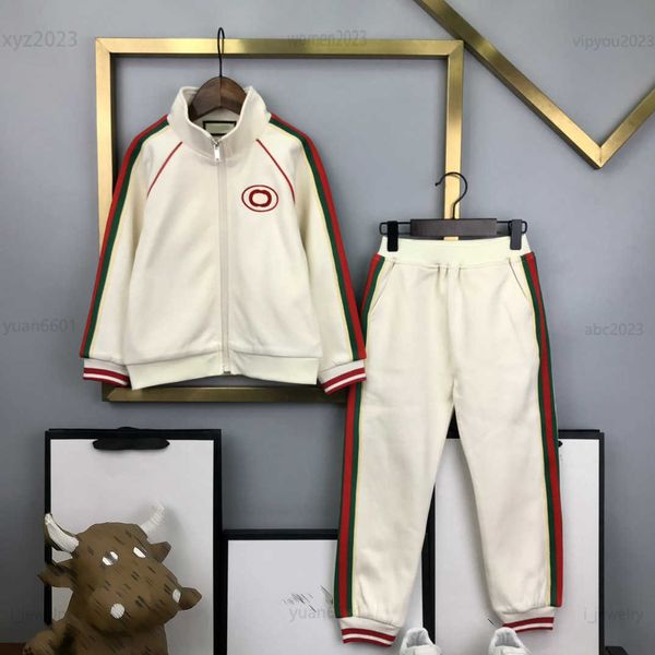 2023 designer baby suits autumn kids set tracksuits size 110-160 cm 2pcs side multicolor striped zippered jacket and pants, White
2023 designer baby suits autumn kids set tracksuits size 110-160 cm 2pcs side multicolor striped zippered jacket and pants, White