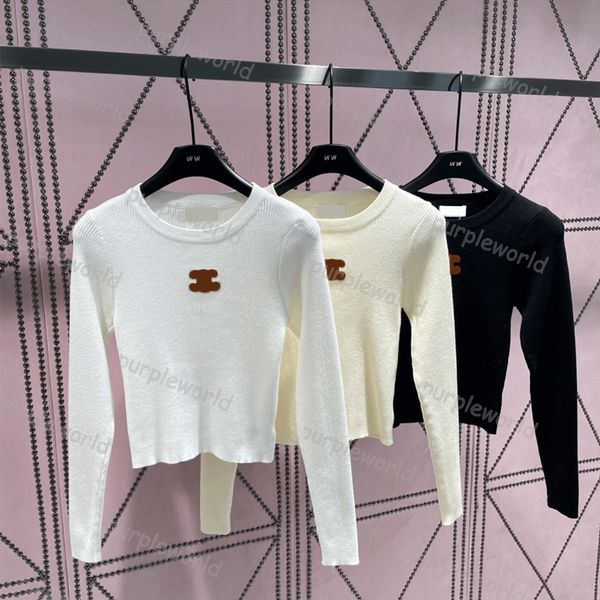 womens knit crew neck slim solid color 3 color embroidery knitted bottoming shirt casual fashion cardigan, White
womens knit crew neck slim solid color 3 color embroidery knitted bottoming shirt casual fashion cardigan, White
