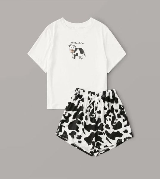 cow letter printed nightgowns women summer new cotton pajama set female 2020 casual short sleeve tshirt and shorts home clothes t9942744, Black;red
cow letter printed nightgowns women summer new cotton pajama set female 2020 casual short sleeve tshirt and shorts home clothes t9942744, Black;red