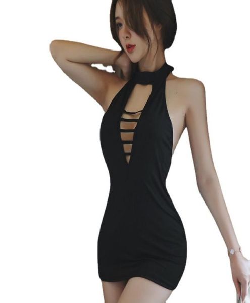 lingerie female nightclub dress backless sleepwear nightgowns hanging neck uniform stewardess student ol open bra lenceria mu5968855, Black;red
lingerie female nightclub dress backless sleepwear nightgowns hanging neck uniform stewardess student ol open bra lenceria mu5968855, Black;red