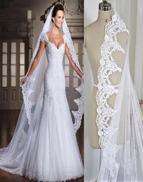 women bridal veil whiteivory 3m cathedral length lace edge long bride head veil wedding accessories velos de novia5684511, Black
women bridal veil whiteivory 3m cathedral length lace edge long bride head veil wedding accessories velos de novia5684511, Black