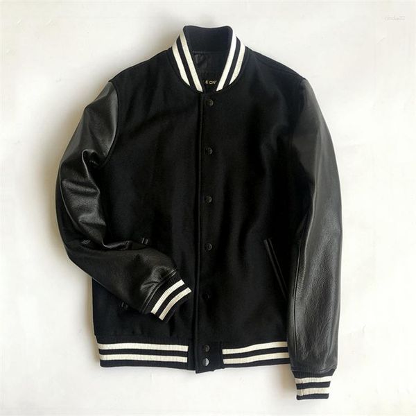 men's jackets winter real leather sleeves varsity jacket men wool baseball letterman coat plus size 5xl, Black;brown
men's jackets winter real leather sleeves varsity jacket men wool baseball letterman coat plus size 5xl, Black;brown