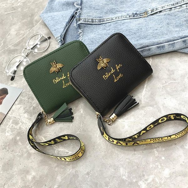 small honey bee wallet green wallet tassel accessories billfold short zipper coin purse women portable purse money242f, Red;black
small honey bee wallet green wallet tassel accessories billfold short zipper coin purse women portable purse money242f, Red;black