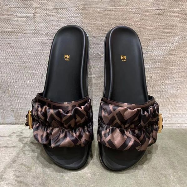 women luxury sandal designers shoes man f letter brown satin ser drawstring flat slipper summer girls beach sandals with box ing, Black
women luxury sandal designers shoes man f letter brown satin ser drawstring flat slipper summer girls beach sandals with box ing, Black