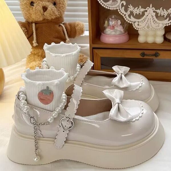 dress shoes zoki lovely pearl strap lolita shoes for women sweet bowtie platform mary janes woman patent leather non-slip cute flats 230801, Black
dress shoes zoki lovely pearl strap lolita shoes for women sweet bowtie platform mary janes woman patent leather non-slip cute flats 230801, Black