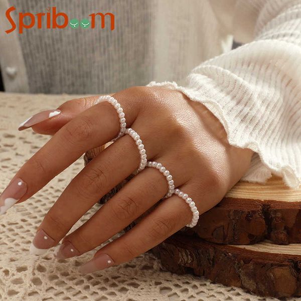 2/3/4pcs imitation pearls rings set for women boho red blue beaded knuckle ring star moon pendant open vintage jewelry aesthetic, Silver
2/3/4pcs imitation pearls rings set for women boho red blue beaded knuckle ring star moon pendant open vintage jewelry aesthetic, Silver