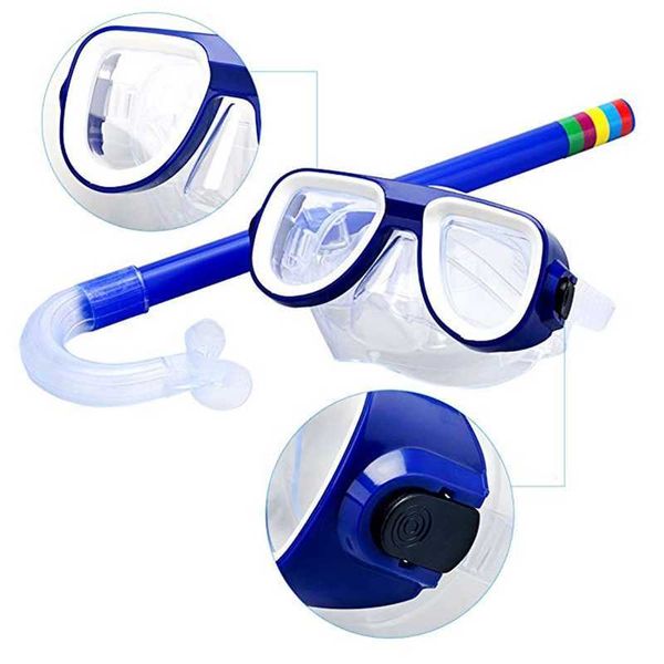 children's diving goggles breathing tube anti fog swimming glasses with floating diving accessories set, Blue
children's diving goggles breathing tube anti fog swimming glasses with floating diving accessories set, Blue
