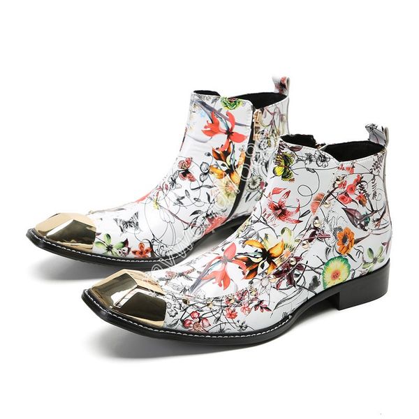 print flowers fashion men's boots shoes metal toe leather ankle boots for men party and wedding boots men, big sizes, Black
print flowers fashion men's boots shoes metal toe leather ankle boots for men party and wedding boots men, big sizes, Black