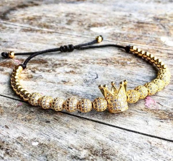 fashion men strands micro pave cz cubic zircon jewelry charm of the crown and 4mm round beads braided bracelet female pulseira mac7774527, Black
fashion men strands micro pave cz cubic zircon jewelry charm of the crown and 4mm round beads braided bracelet female pulseira mac7774527, Black