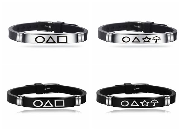 squid game stainless steel silcone bracelet chain pulsera christmas soldier triangle charm bracelets jewelry8452921, Black
squid game stainless steel silcone bracelet chain pulsera christmas soldier triangle charm bracelets jewelry8452921, Black