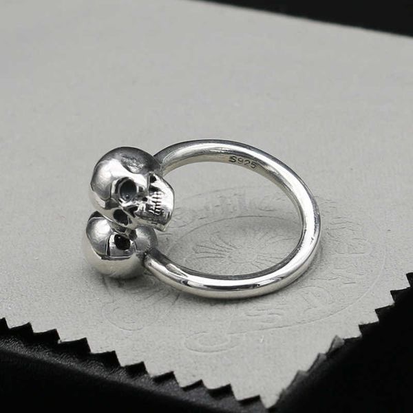 chrome heart skull head open ring fashion punk style design sense small and dominant male ring accessories, Silver
chrome heart skull head open ring fashion punk style design sense small and dominant male ring accessories, Silver