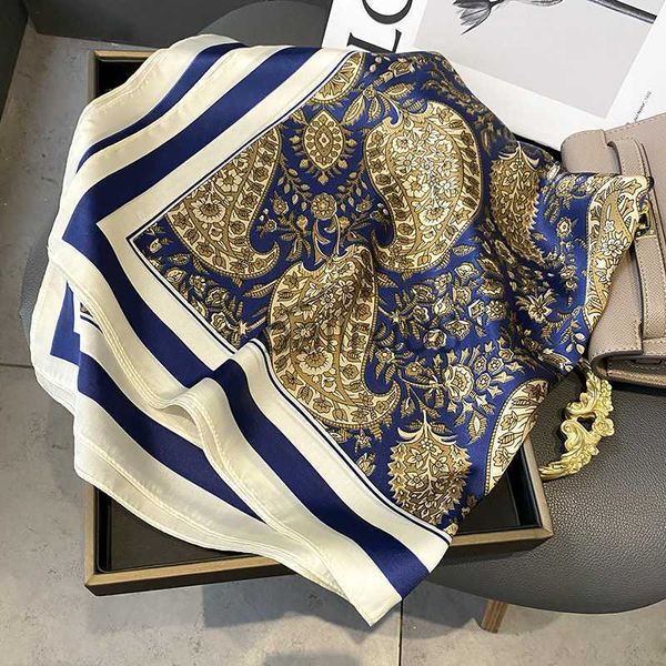 scarves 2022 new cashew flower female luxury retro blue silk shawl 70*70cm square scarf spring and summer scarf tied bag surround scarf j230, Blue;gray
scarves 2022 new cashew flower female luxury retro blue silk shawl 70*70cm square scarf spring and summer scarf tied bag surround scarf j230, Blue;gray