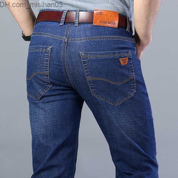 men's pants spring/summer 2017 classic pocket men's straight thin jeans cotton elastic mid rise business casual light pants z23080, Black 
men's pants spring/summer 2017 classic pocket men's straight thin jeans cotton elastic mid rise business casual light pants z23080, Black