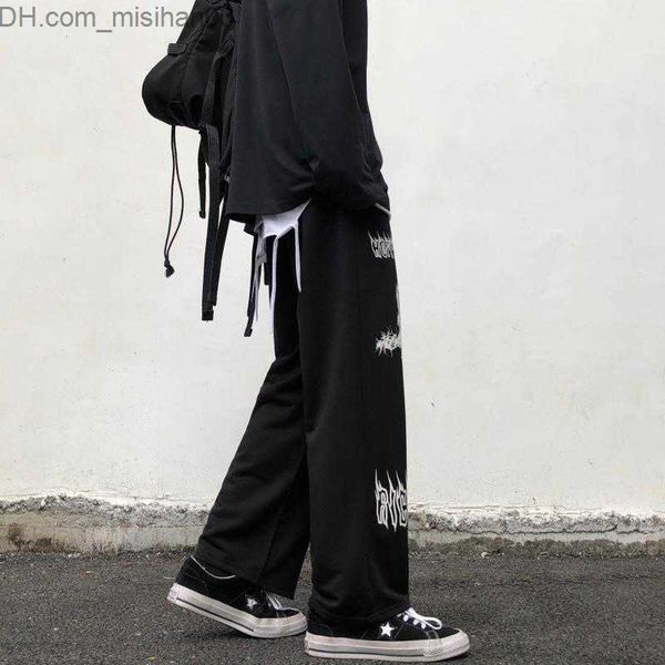 men's pants gothic pants japanese men's casual sports pants graffiti anime punk hippie wide leg trouser harajuku street clothes z2, Black
men's pants gothic pants japanese men's casual sports pants graffiti anime punk hippie wide leg trouser harajuku street clothes z2, Black
