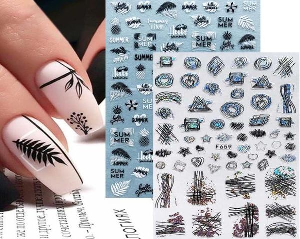 4pcs summer nail art stickers holographics leaves geometric 3d adhesive slider nail decoration gold black white foil set9619389
4pcs summer nail art stickers holographics leaves geometric 3d adhesive slider nail decoration gold black white foil set9619389