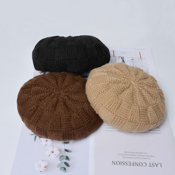 fashion designer jewelry autumn and winter plaid beret solid color painter hat women's knitting versatile scarf, hat & glove sets whole, Blue;gray
fashion designer jewelry autumn and winter plaid beret solid color painter hat women's knitting versatile scarf, hat & glove sets whole, Blue;gray