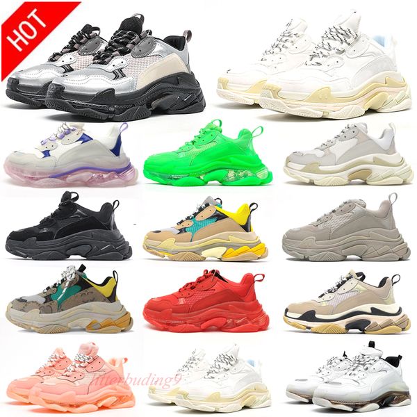 new paris outdoor triple s sneakers running shoes old dad 17fw for men women platform black white crystal clear sole bottom fashion trainers
new paris outdoor triple s sneakers running shoes old dad 17fw for men women platform black white crystal clear sole bottom fashion trainers