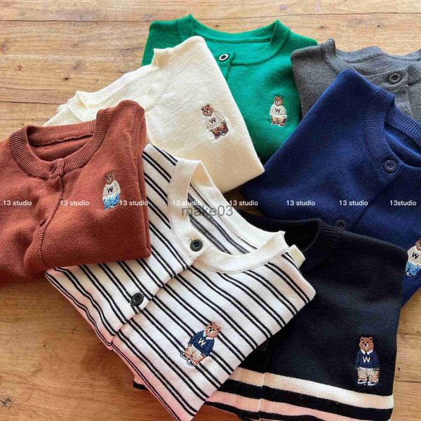 cardigan chen ma children's cardigan 2022 autumn new boys and girls knitted striped sweater baby bear embroidery sweater coat j230801, Blue
cardigan chen ma children's cardigan 2022 autumn new boys and girls knitted striped sweater baby bear embroidery sweater coat j230801, Blue