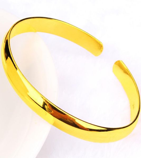 smooth cuff bangle plain 18k yellow gold filled simple style classic womens bangle bracelet gift jewelry 60mm dia8674910, Black
smooth cuff bangle plain 18k yellow gold filled simple style classic womens bangle bracelet gift jewelry 60mm dia8674910, Black