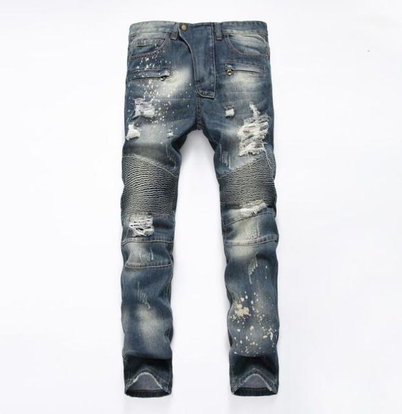 foreign trade light blue jeans pants motorcycle biker men washing to do the fold fold men trousers casual runway denim2865452
foreign trade light blue jeans pants motorcycle biker men washing to do the fold fold men trousers casual runway denim2865452