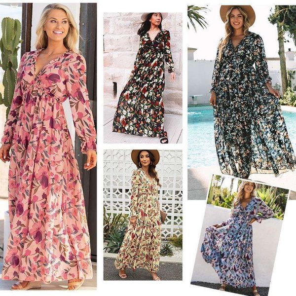item title womens style ruffled layered long sleeved dress floral v neck, Black;gray
item title womens style ruffled layered long sleeved dress floral v neck, Black;gray