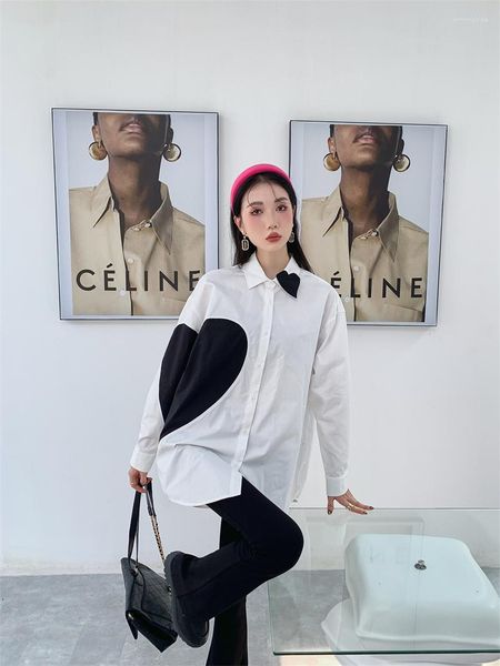 women's blouses long sleeve polo-neck print shirt for women spring autumn streetwear chic loose casual korean style blouse female 1135, White
women's blouses long sleeve polo-neck print shirt for women spring autumn streetwear chic loose casual korean style blouse female 1135, White