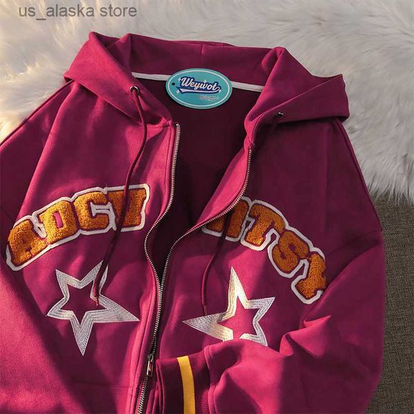 men's hoodies sweatshirts y2k harajuku hoodies thickened star letter loose oversized hoodie zip up gothic sweatshirt 2023 streetwear wo, Black
men's hoodies sweatshirts y2k harajuku hoodies thickened star letter loose oversized hoodie zip up gothic sweatshirt 2023 streetwear wo, Black