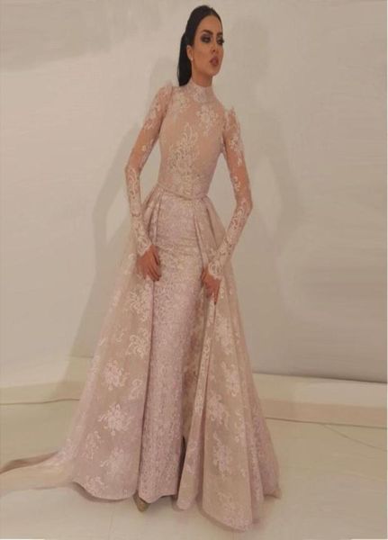 2020 high neck mermaid prom dresses detachable train blush pink full lace appliqued illusion bodice long sleeves formal evening go9317069, Black
2020 high neck mermaid prom dresses detachable train blush pink full lace appliqued illusion bodice long sleeves formal evening go9317069, Black
