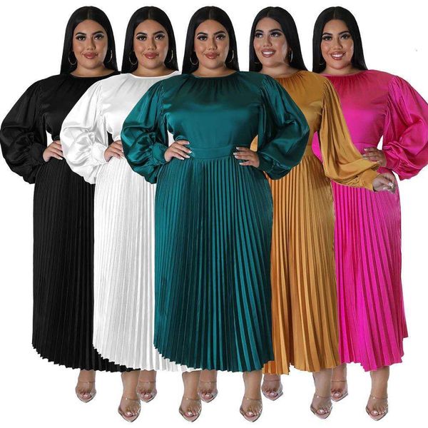 item title large size womens clothing autumn and winter pleated round neck long dress sleeve, Black;gray
item title large size womens clothing autumn and winter pleated round neck long dress sleeve, Black;gray