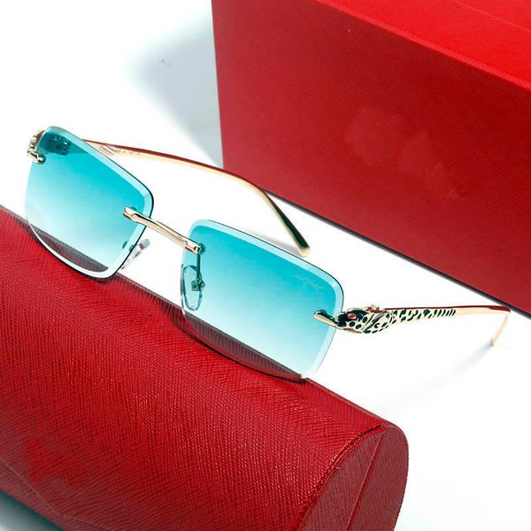 carti glasses designer sunglasses metal rimless optical frame classic gold women men leopard head eyewear glasses driving uv 400 luxury rect, White;black
carti glasses designer sunglasses metal rimless optical frame classic gold women men leopard head eyewear glasses driving uv 400 luxury rect, White;black