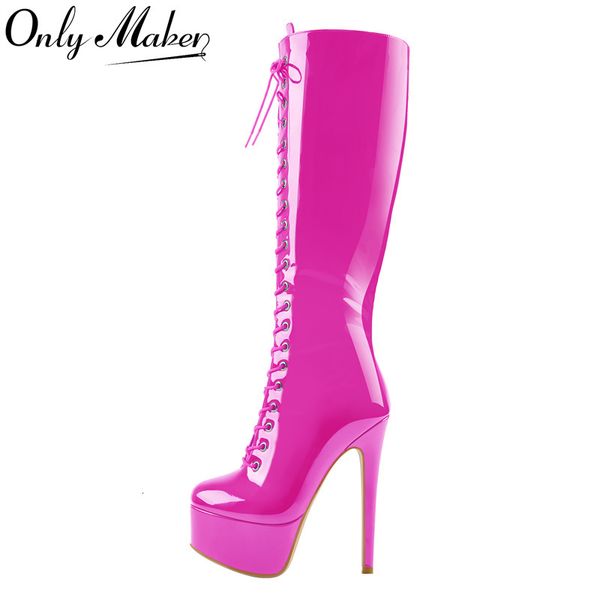 boots onlymaker women platform knee high boots front lace-up thin high heel stiletto stretch big size winter pink female boots 230801, Black
boots onlymaker women platform knee high boots front lace-up thin high heel stiletto stretch big size winter pink female boots 230801, Black