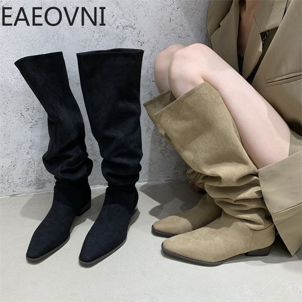 boots woman western cowgirl boot fashion slip on over knee high booties autumn winter women's high bootties 230801, Black
boots woman western cowgirl boot fashion slip on over knee high booties autumn winter women's high bootties 230801, Black