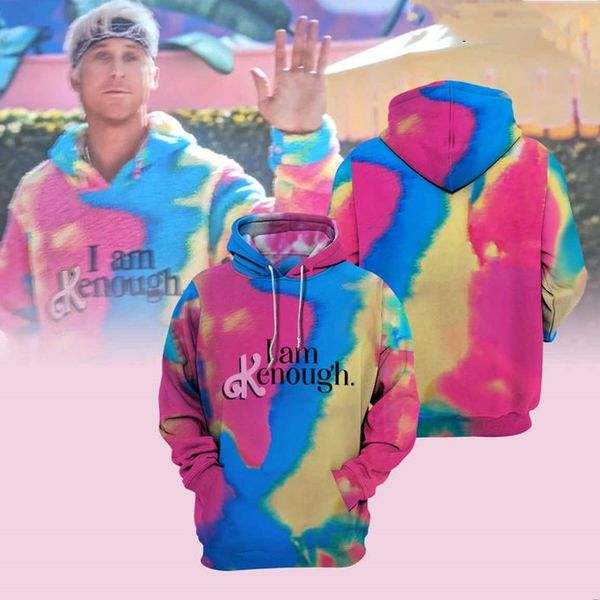 kenough hoodie mens tie dye rainbow graphic hoodies barbie i am kenough y2k pullover sweatshirts loose hooded clothing, Black
kenough hoodie mens tie dye rainbow graphic hoodies barbie i am kenough y2k pullover sweatshirts loose hooded clothing, Black