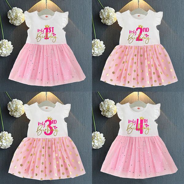 girl's dresses birthday party girls clothes summer princess dresses flying sleeve kids dress my 1st birthday girls dress children cloth, Red;yellow
girl's dresses birthday party girls clothes summer princess dresses flying sleeve kids dress my 1st birthday girls dress children cloth, Red;yellow
