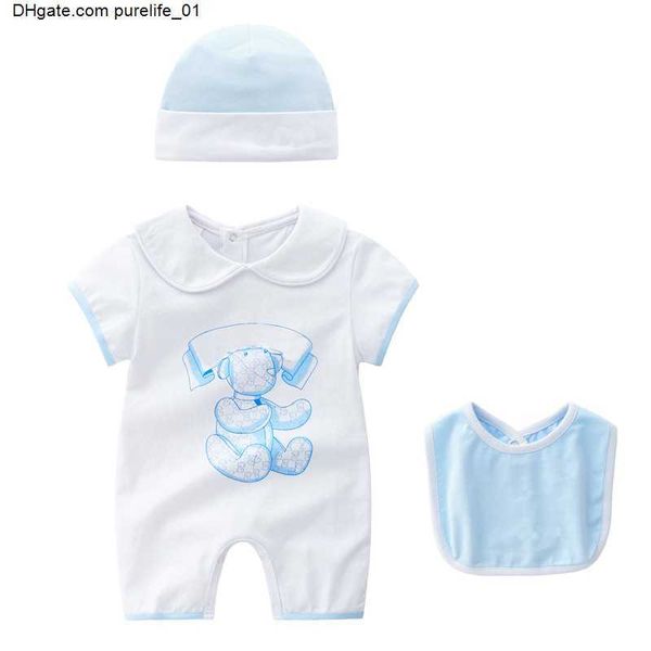 pcs summer 3 fashion newborn baby clothes short-sleeved cotton toddler baby boy girls romper bibs and hat set 0-24m, Blue
pcs summer 3 fashion newborn baby clothes short-sleeved cotton toddler baby boy girls romper bibs and hat set 0-24m, Blue