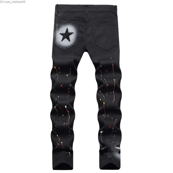 men's pants 2023 new men's black pigment elastic jeans street star print ultra thin elastic tight denim pants men's pencil pa
men's pants 2023 new men's black pigment elastic jeans street star print ultra thin elastic tight denim pants men's pencil pa