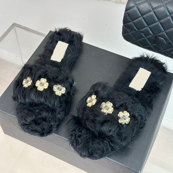 designer womens slippers flat sandals wool hardware metal camaraderie buckle air conditioning shoes street walking shoes fur slipper leather, Black
designer womens slippers flat sandals wool hardware metal camaraderie buckle air conditioning shoes street walking shoes fur slipper leather, Black