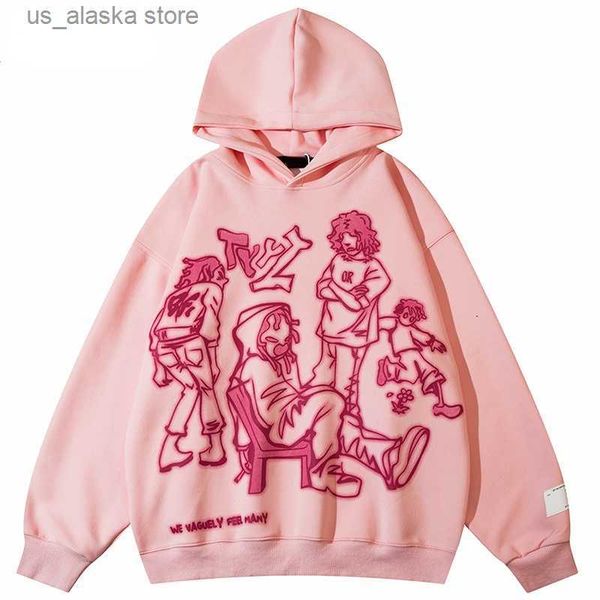 men's hoodies sweatshirts y2k hoodie hip hop funny cartoon pattern pink hooded sweatshirt 2023 new harajuku fashion casual anime oversi, Black
men's hoodies sweatshirts y2k hoodie hip hop funny cartoon pattern pink hooded sweatshirt 2023 new harajuku fashion casual anime oversi, Black