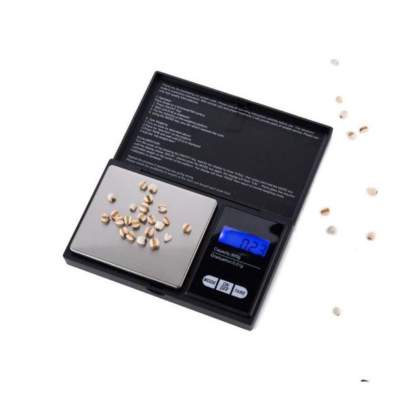 Image of Weighing Scales Wholesale Pocket 100/200/500G X 0.01G 500G/1000G 0.1 Square Digital Scale Electronic Precise Jewelry High Precision Ki Dhekw