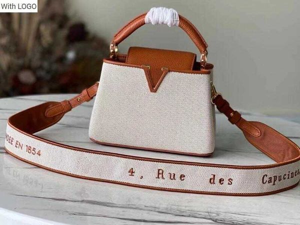 2023 new 9a bag bags m59872 21cm capuciness mini caramel brown leather canvas handbag shoulder purses for women dust bag, Black
2023 new 9a bag bags m59872 21cm capuciness mini caramel brown leather canvas handbag shoulder purses for women dust bag, Black