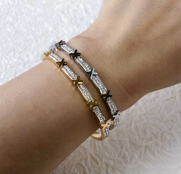 r seiko tiffay narrow edition mud diamond bracelet x letter stainless steel checkout gold silver, Black
r seiko tiffay narrow edition mud diamond bracelet x letter stainless steel checkout gold silver, Black