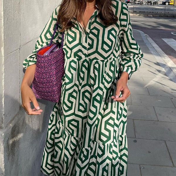 basic casual dresses women vintage print maxi dress summer casual turndown collar long sleeve long dress female boho beach shirt dress holid, Black;gray
basic casual dresses women vintage print maxi dress summer casual turndown collar long sleeve long dress female boho beach shirt dress holid, Black;gray